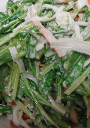 あっさりシャキッと！水菜のかにかまサラダ-レシピのメイン写真