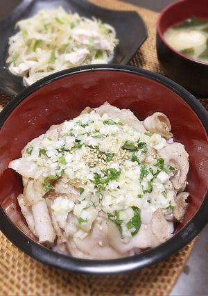 パパッと簡単!さっぱり塩豚丼-レシピのメイン写真