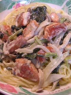 鮭ときのこのクリームパスタ-レシピのメイン写真