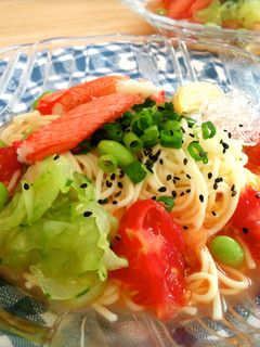 トマトたっぷり!冷やしトマトラーメン-レシピのメイン写真