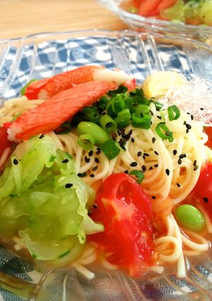 トマトたっぷり！冷やしトマトラーメン-レシピのメイン写真