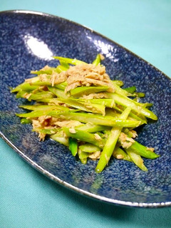 簡単!熱々たっぷりツナアスパラ-レシピのメイン写真