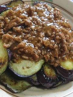 焼きなすのそぼろあんかけ-レシピのメイン写真