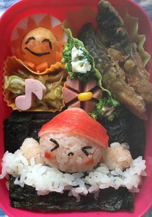 キャラ弁☆水泳がんばれ弁当-レシピのメイン写真