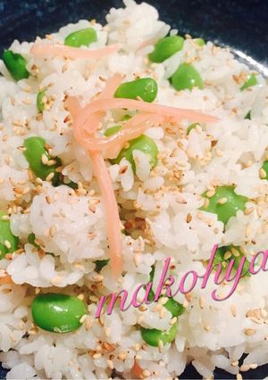 超簡単☆枝豆生姜の胡麻ごはん☆お弁当にも-レシピのメイン写真