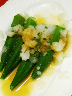 食欲がでるオクラのみぞれがけ-レシピのメイン写真