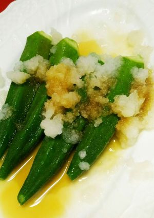 食欲がでるオクラのみぞれがけ-レシピのメイン写真