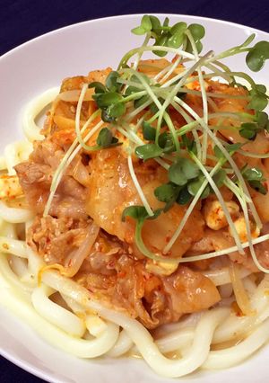 冷製豚キムチうどん-レシピのメイン写真