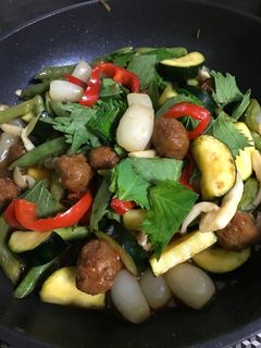 夏野菜とらっきょうの甘酢炒め-レシピのメイン写真