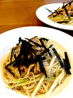白髪ねぎタップリ 冷やし中華風冷製パスタ-レシピのメイン写真