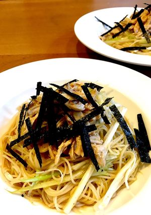 白髪ねぎタップリ 冷やし中華風冷製パスタ-レシピのメイン写真
