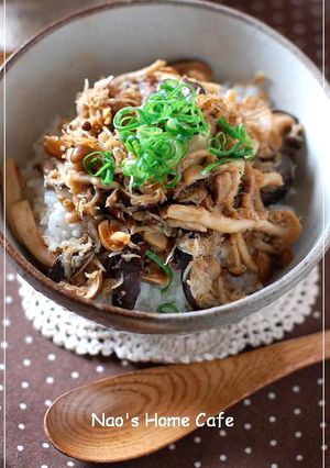 しらす&キノコの混ぜ混ぜ丼-レシピのメイン写真