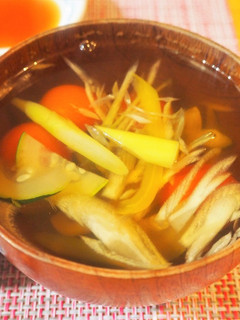 夏野菜のお吸い物-レシピのメイン写真