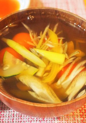 夏野菜のお吸い物-レシピのメイン写真