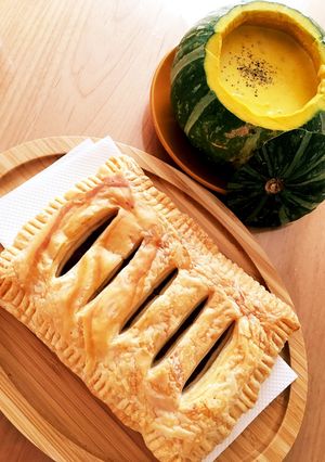 憧れ まるごと かぼちゃスープとパイ-レシピのメイン写真
