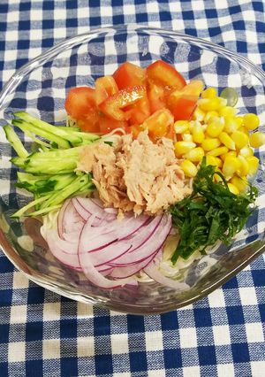 暑さに負けない♪夏野菜たっぷりそうめん-レシピのメイン写真