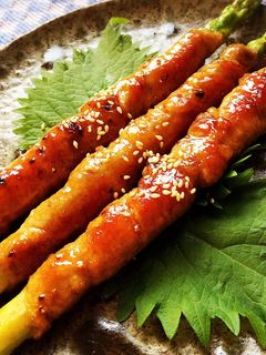 *アスパラ1本丸ごと肉巻き〜照り焼き味*-レシピのメイン写真