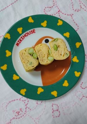 卵焼き。枝豆入り。-レシピのメイン写真