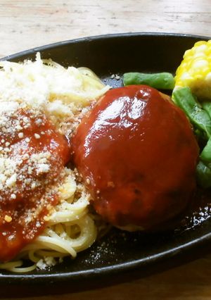 洋食屋さん風♡ハンバーグ＆スパゲッティ！-レシピのメイン写真