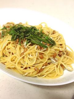 納豆としらすの和風パスタ-レシピのメイン写真