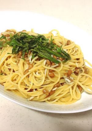 納豆としらすの和風パスタ-レシピのメイン写真