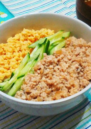 鶏そぼろ丼-レシピのメイン写真
