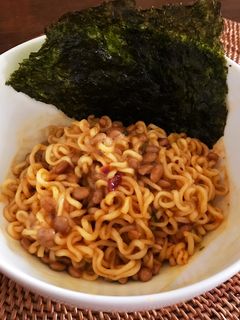 辛ラーメンの納豆まぜそば。-レシピのメイン写真