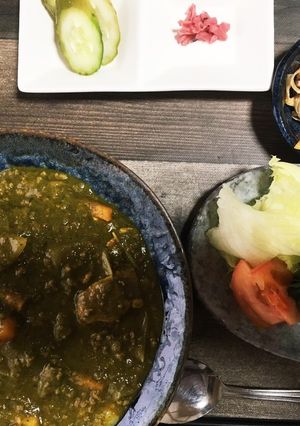 小松菜で ザク風夏カレー-レシピのメイン写真