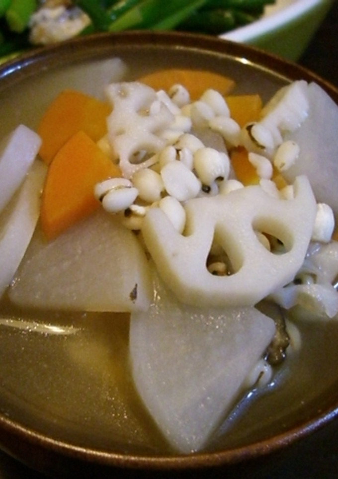 はと麦と根菜のスープ-レシピのメイン写真