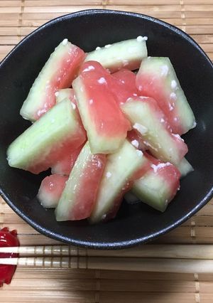 美肌に☆スイカの皮のお漬物-レシピのメイン写真