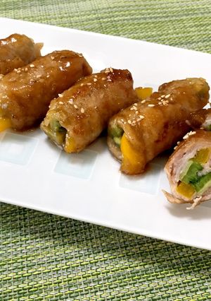 ゴーヤとパプリカの豚肉巻きサッパリ風味-レシピのメイン写真