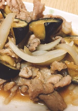 超高速！なすと玉ねぎと豚肉の味噌炒め-レシピのメイン写真