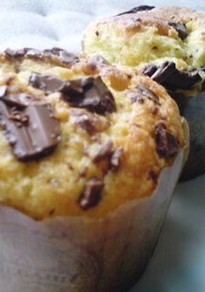 ホットケーキmixでチョコバナナマフィン-レシピのメイン写真