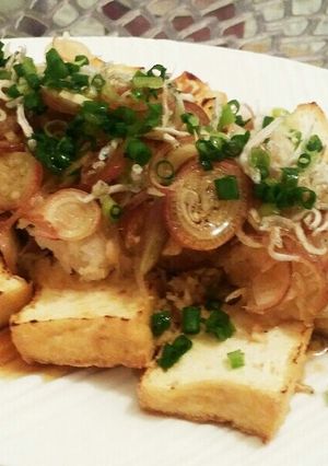 薬味たっぷり♡厚揚げのステーキ-レシピのメイン写真