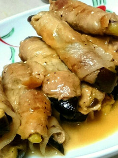 茄子とチーズの豚肉巻き♥甘辛味噌だれ☆-レシピのメイン写真