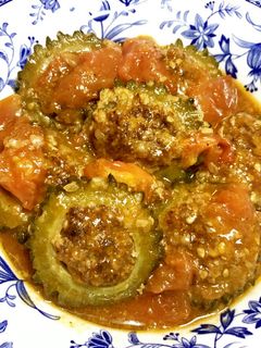 ゴーヤハンバーグのトマト煮込み-レシピのメイン写真