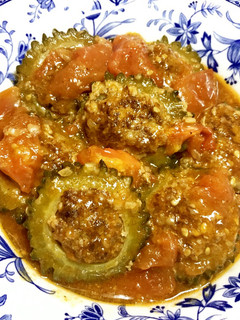 ゴーヤハンバーグのトマト煮込み-レシピのメイン写真