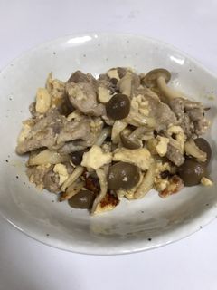 しめじと豆腐と豚肉の炒め物-レシピのメイン写真