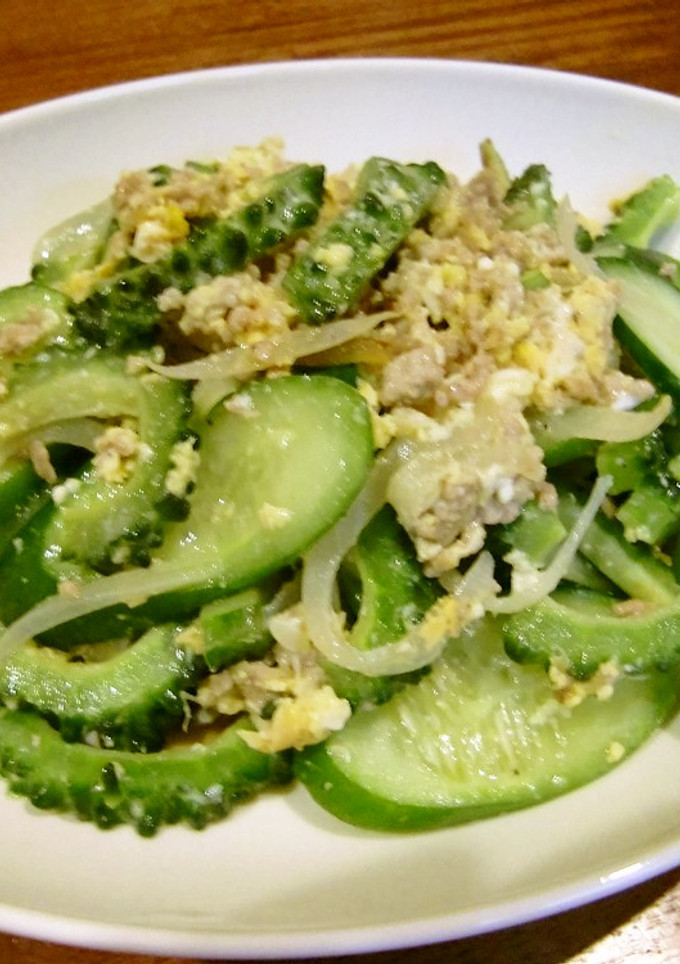 夏の薬膳★ゴーヤときゅうりの炒め物-レシピのメイン写真
