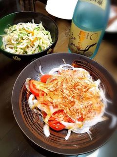 簡単♡新玉ねぎとトマトの和風サラダ-レシピのメイン写真