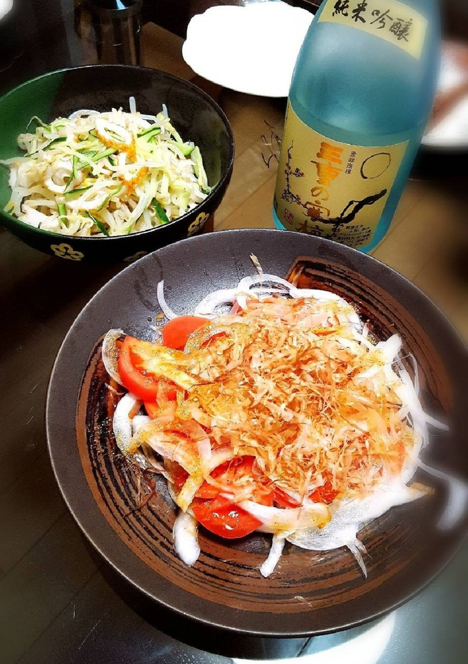 簡単♡新玉ねぎとトマトの和風サラダ-レシピのメイン写真