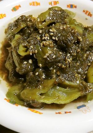 万願寺とうがらしと海苔の、白だしさっと煮-レシピのメイン写真