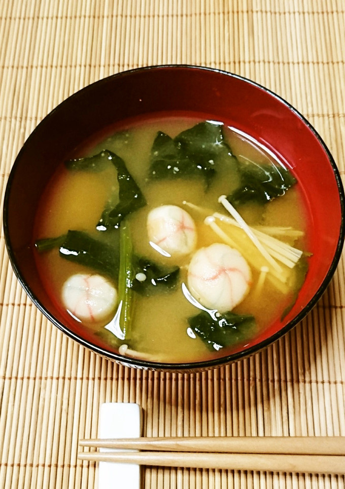 冷凍えのき茸とほうれん草の味噌汁-レシピのメイン写真
