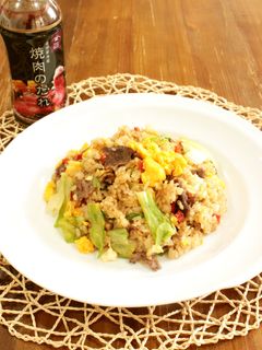 牛肉とレタスの焼肉チャーハン-レシピのメイン写真