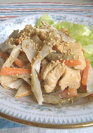ごまゴボウ照りチキンサラダ-レシピのメイン写真