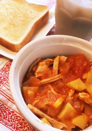 残り物で！さつまいもの簡単トマト煮-レシピのメイン写真