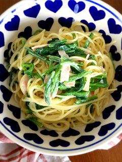 ほうれん草ベーコンのクリームチーズパスタ-レシピのメイン写真