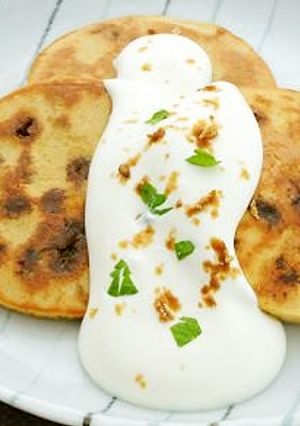 つぶつぶ黒砂糖の和風パンケーキ♪-レシピのメイン写真