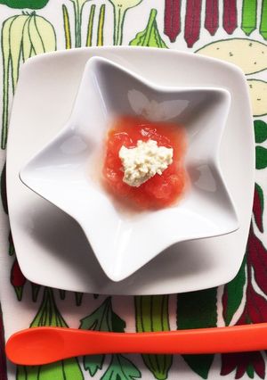 離乳食 中期～甘いトマトとトロトロ豆腐-レシピのメイン写真