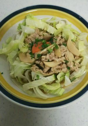 たっぷりレタスの豚肉ソースかけ-レシピのメイン写真